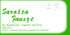 sarolta fauszt business card